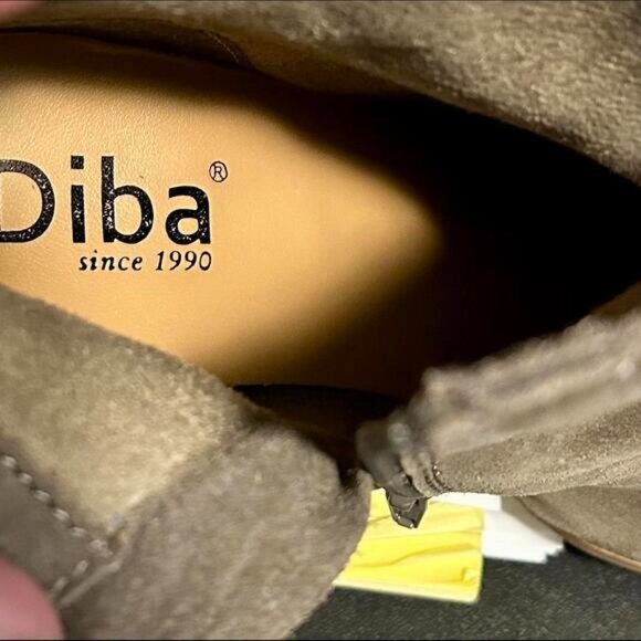 Diba Bailey Suede Bootie Women’s 9.5 Gray Leather Upper Ankle Boots - Picture 7 of 9